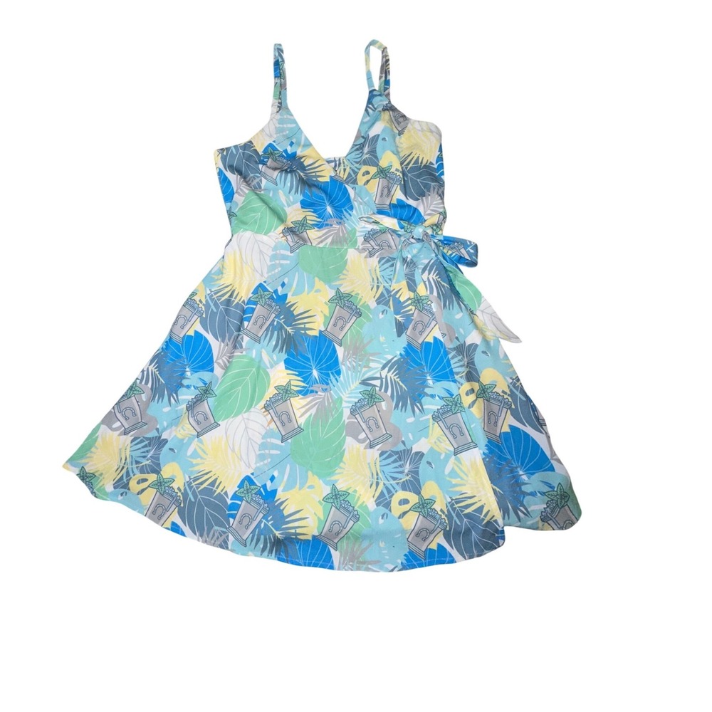 Shinesty Kentucky‎ Derby Horse Racing Mint Julep Wrap Dress Size Medium New